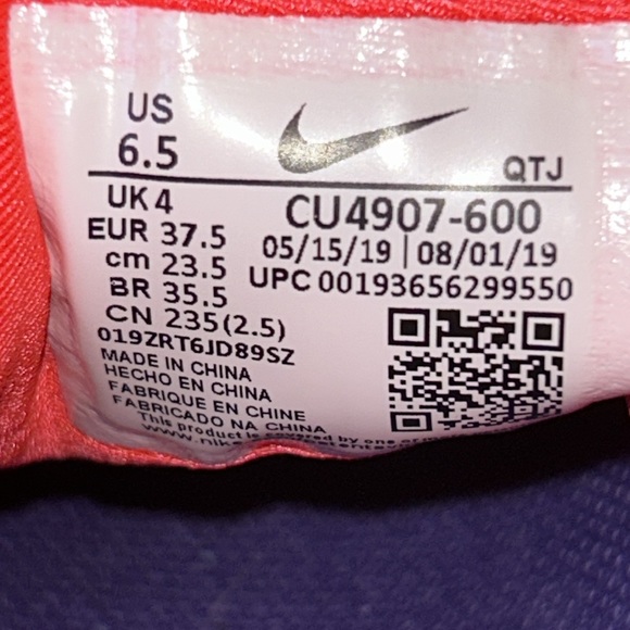 Nike Air VaporMax Plus “Bright Crimson Pink Blast” Women’s Size 6.5 - Picture 8 of 9